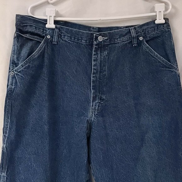 Wrangler Authentic Issue Mens 38x32 Carpenter Work Denim Jeans Pants 94LSWDV - Picture 2 of 10